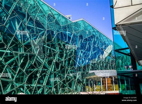 Federation Square architecture Melbourne Stock Photo - Alamy