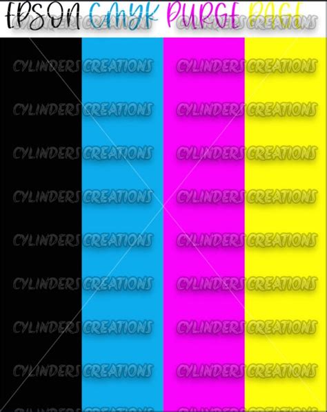 CMYK Epson Purge Sheet - Etsy Canada