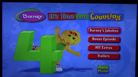 Time For Counting Barney Dvd Menu