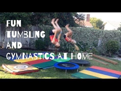 My Home Gym // Gymnastics Equipment Tumbling - YouTube