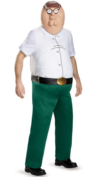 Family Guy Peter Griffin Costume, Adult Family Guy Costume, Peter Griffin Halloween Costume