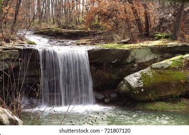 Waterfall Over Rock Ledge Stock Photo 721807120 | Shutterstock