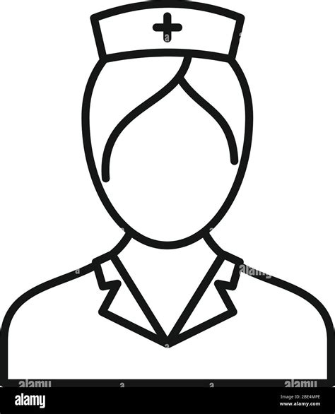 People nurse icon. Outline people nurse vector icon for web design ...