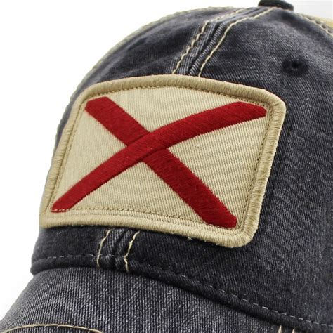 Alabama Flag Patch Trucker Hat Black - Etsy