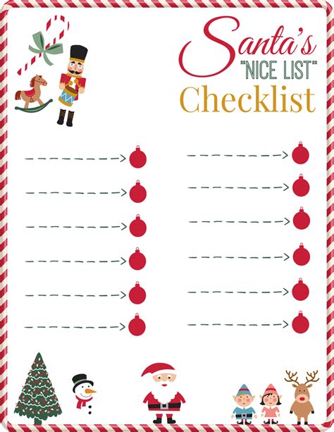 Printable Nice List