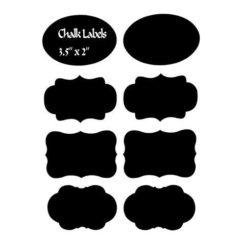 Aliexpress.com : Buy 3.5" x 2" Black Fancy Chalkboard Labels For Jars ...