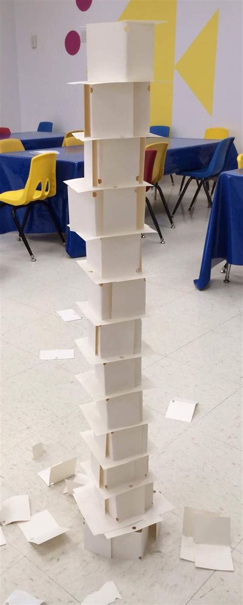 Engineering Challenge: Index Card Towers | Stem projects, Stem activities, Stem science