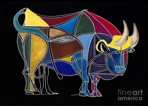 Toro after Picasso Painting by Mark Santistevan - Fine Art America