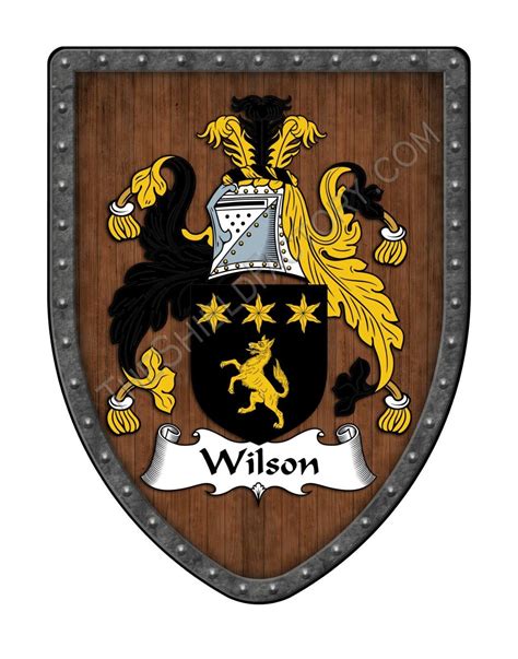 Wilson Family Crest Custom Coat of Arms, Hanging Wall Shield SH503PDGHG ...