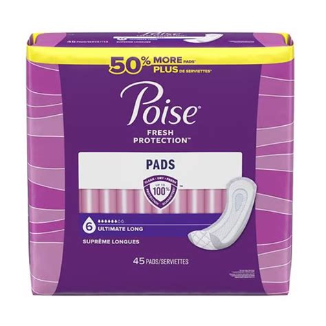 Poise Fresh Protection Ultimate Absorbency Day/Night Incontinence Pads