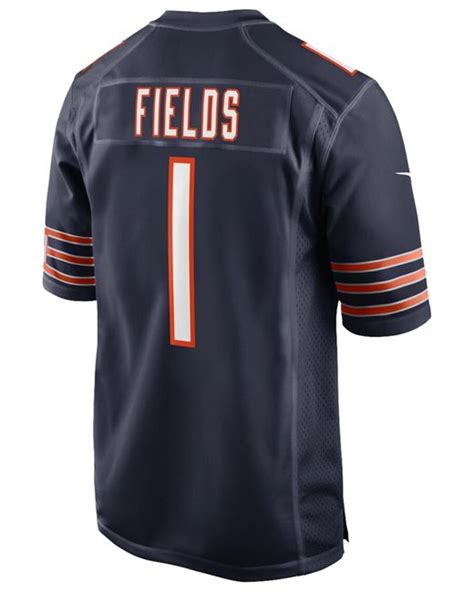 Nike Satin Justin Fields Bears Game Day Jersey in Navy/Navy (Blue) for ...