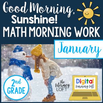 Math Morning Work 2nd Grade {January} I Distance Learning I Google Apps