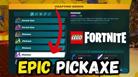 How to Unlock EPIC Pickaxe in LEGO Fortnite #fortnitelego - YouTube