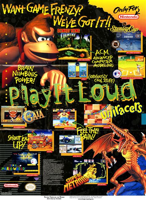 VC&G | » [ Retro Scan ] Super NES Play It Loud Poster