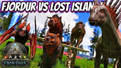 FJORDUR V.S LOST ISLAND CREATURES WHICH ARE STRONGER?! || Ark Fjordur! - YouTube