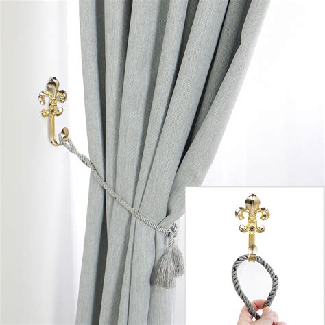 6pcs Metal Window Curtain Tieback Hook Drapery Holdbacks Hooks Gold Tone - Walmart.com - Walmart.com