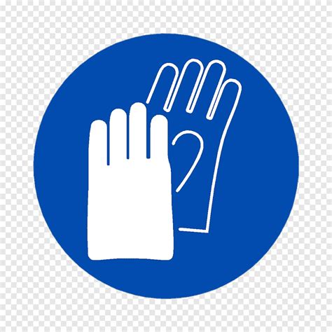 White and blue hands icon, Hand Protection Symbol, safety symbols and ...