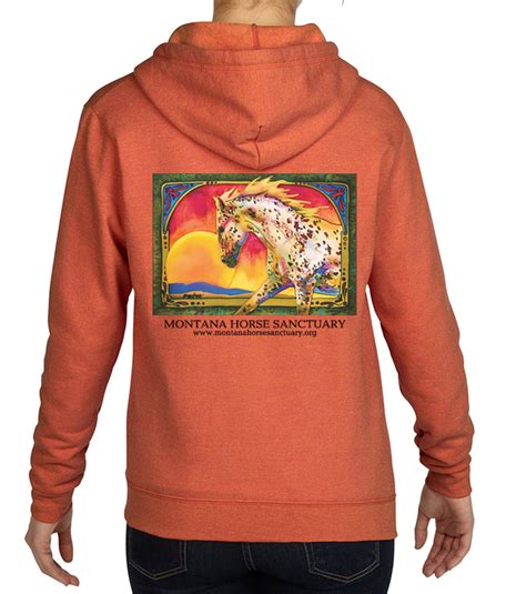 Ladies Zip Hoodie in Sunset