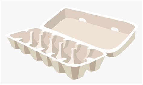 Empty Egg Carton Clipart, HD Png Download - kindpng