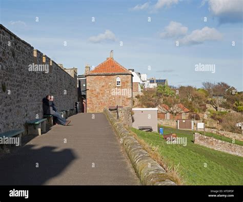 Crail castle walk in Crail Scotland Stock Photo - Alamy