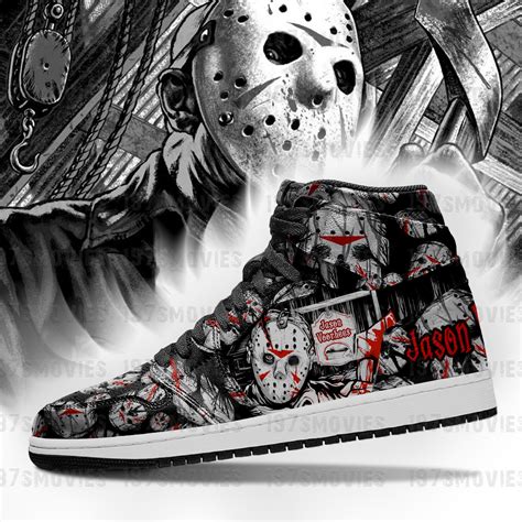 Jason Voorhees Friday The 13th Air Jordan 1 High Sneakers