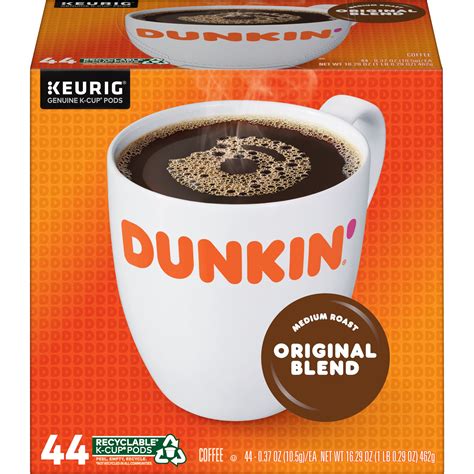 Dunkin' Original Blend K-Cup Pods for Keurig K-Cup Brewers, Medium Roast Coffee, 44-Count ...