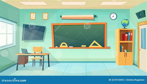 Empty Classroom. School Education Background. Stock Vector - Illustration of school, inside ...