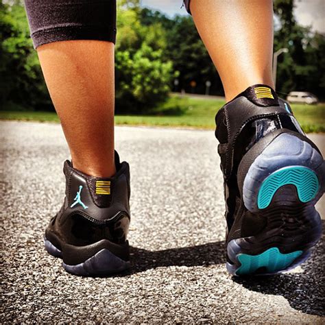 Air Jordan XI GS "Gamma Blue" On-Feet - SneakerNews.com