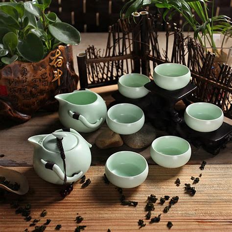 Chinese Tea Set Travel Kung Fu Tea Sets Ceramic Portable Teacup Porcelain Service Teacups ...