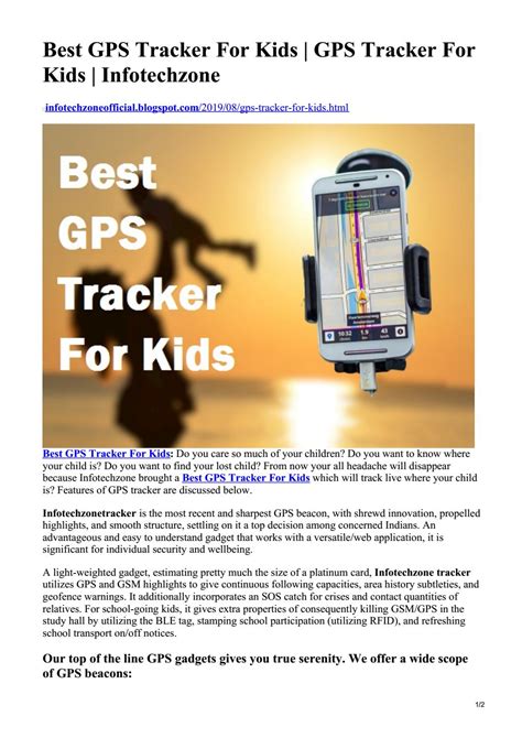 Best GPS Tracker For Kids | GPS Tracker For Kids Infotechzone by infotechzoneofficial - Issuu