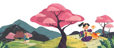 Storytime Magazine "Momotaro" illustrations :: Behance