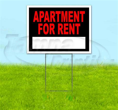 APARTMENT FOR RENT 18x24 Yard Sign Corrugated Plastic Bandit Lawn Business LEASE - Business Signs