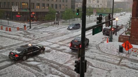 Hail, Not Snow, Hits Denver Area; Damage Reported to Cars and Buildings ...