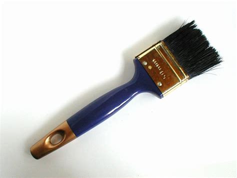 Paint Brush | Free Stock Photo | Blue handled paint brush | # 1803