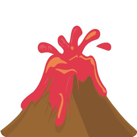 Volcano emoji clipart. Free download transparent .PNG | Creazilla