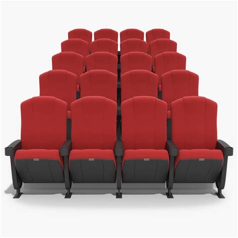 3d chairs movie theater model