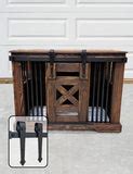 Dog Crate End Table w/Sliding Barn Door | MeoWoofStore