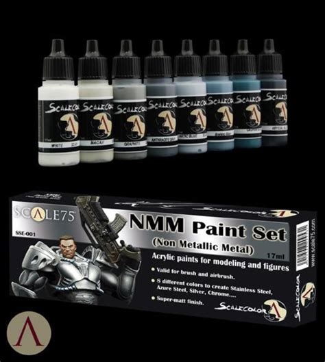 Scale 75 Scalecolor NMM Steel, Silver & Chrome Paint Set