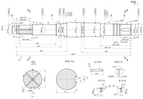 Premium Vector | Expanded shaft sketch with crossed elements