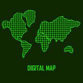 Facet world map vector — Stock Vector © natashin #9937181