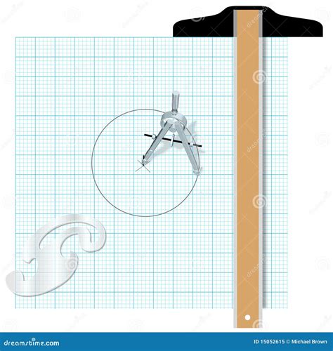 Drafting Tools Square Compass Engineering Royalty Free Stock Photo - Image: 15052615