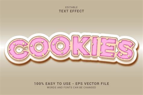 Editable Text Effect Cookies Style Graphic by yellagraphic · Creative ...