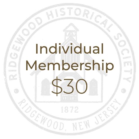 Individual Membership - Ridgewood Historical Society