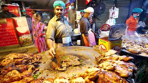 Pakistani Street Food in Lahore!! Legendary TAWA CHICKEN in Taxali Gate | Lahore, Pakistan - YouTube