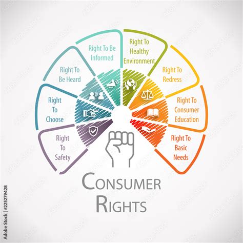 Consumer Rights Protection Wheel Infographic Stock Illustration | Adobe Stock