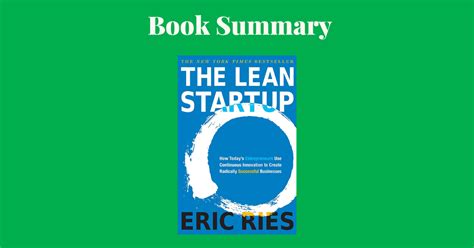 The Lean StartUp Book Summary, Review, Notes