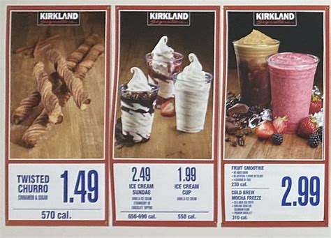 Costco food court menu and prices – SLC menu