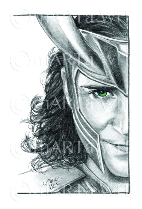 Loki Helmet Sketch