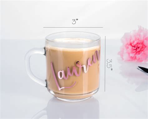 Glass Mug Personalized Glass Coffee Mugs Fall SMALL 10oz | Etsy