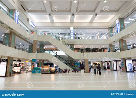 Shopping mall interior editorial photography. Image of glass - 22050332